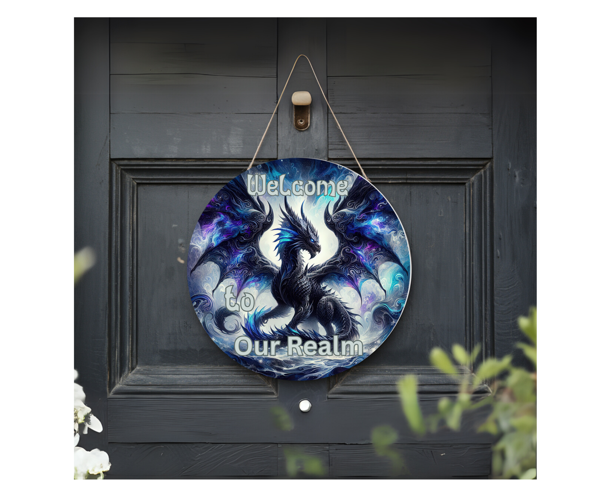 Enter the Dragon’s Lair Welcome Sign TheCraftNook