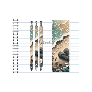 Refillable Pens, Beach Images multiple options and Images available. Beach vibes in every stroke. TheCraftNook