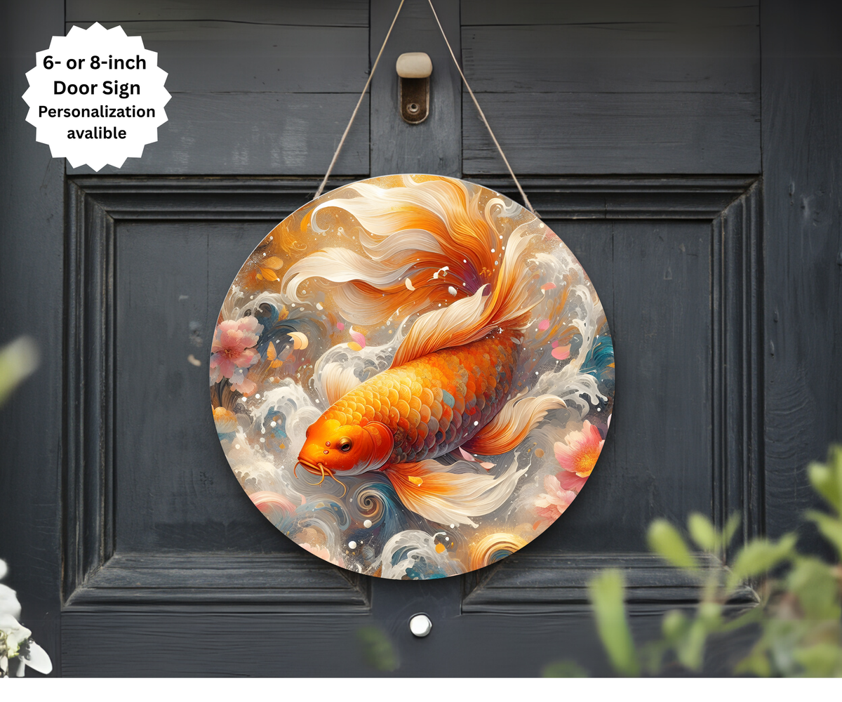 Koi Fish Door Signs TheCraftNook