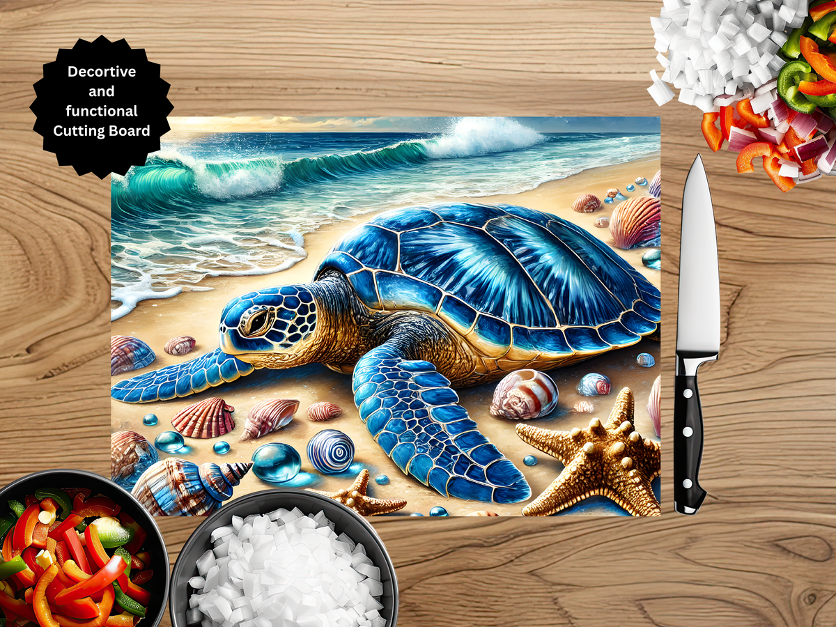 Sea Turtle Cutting Board TheCraftNook