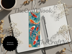 Koi Fish Bookmarks – Handcrafted Metal Bookmarks with Beads & Glitter TheCraftNook