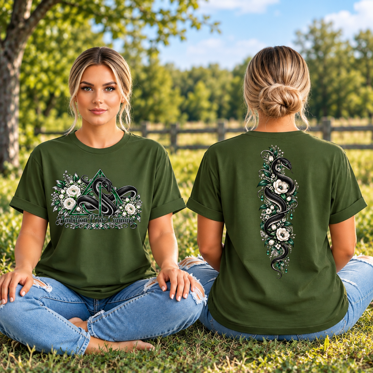 Snake House DH T-shirt Front and Back Graphics TheCraftNook
