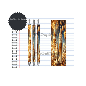 Caffeine & Creativity Refillable Pens, multiple options and Images available. TheCraftNook