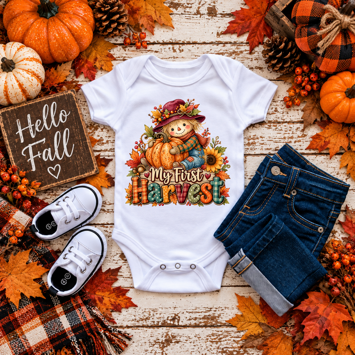 My First Harvest Baby Bodysuit TheCraftNook