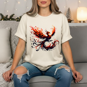Phoenix Wings T-Shirt - Majestic Fire Bird Spread Wings Tee TheCraftNook