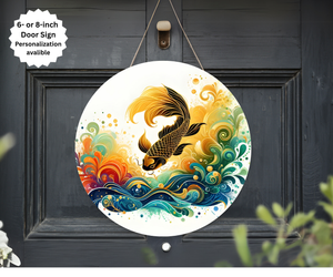 Koi Fish Door Signs TheCraftNook