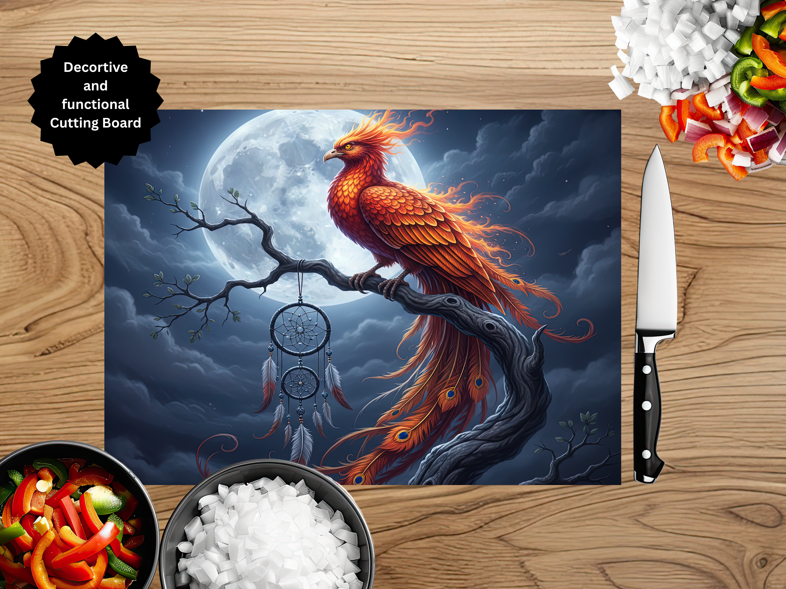 Phoenix Glass Cutting Board - Tempered Glass Kitchen