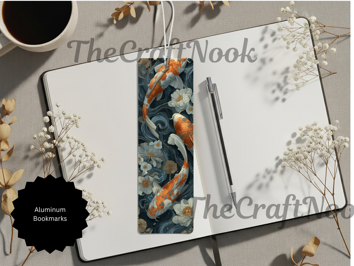 Koi Fish Bookmarks – Handcrafted Metal Bookmarks with Beads & Glitter TheCraftNook