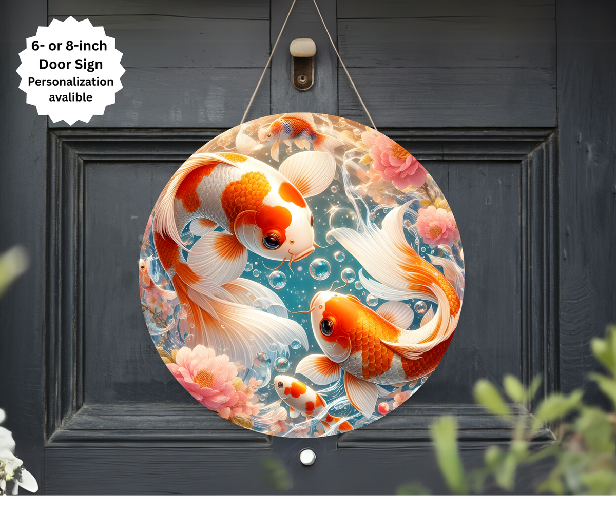 Koi Fish Door Signs TheCraftNook