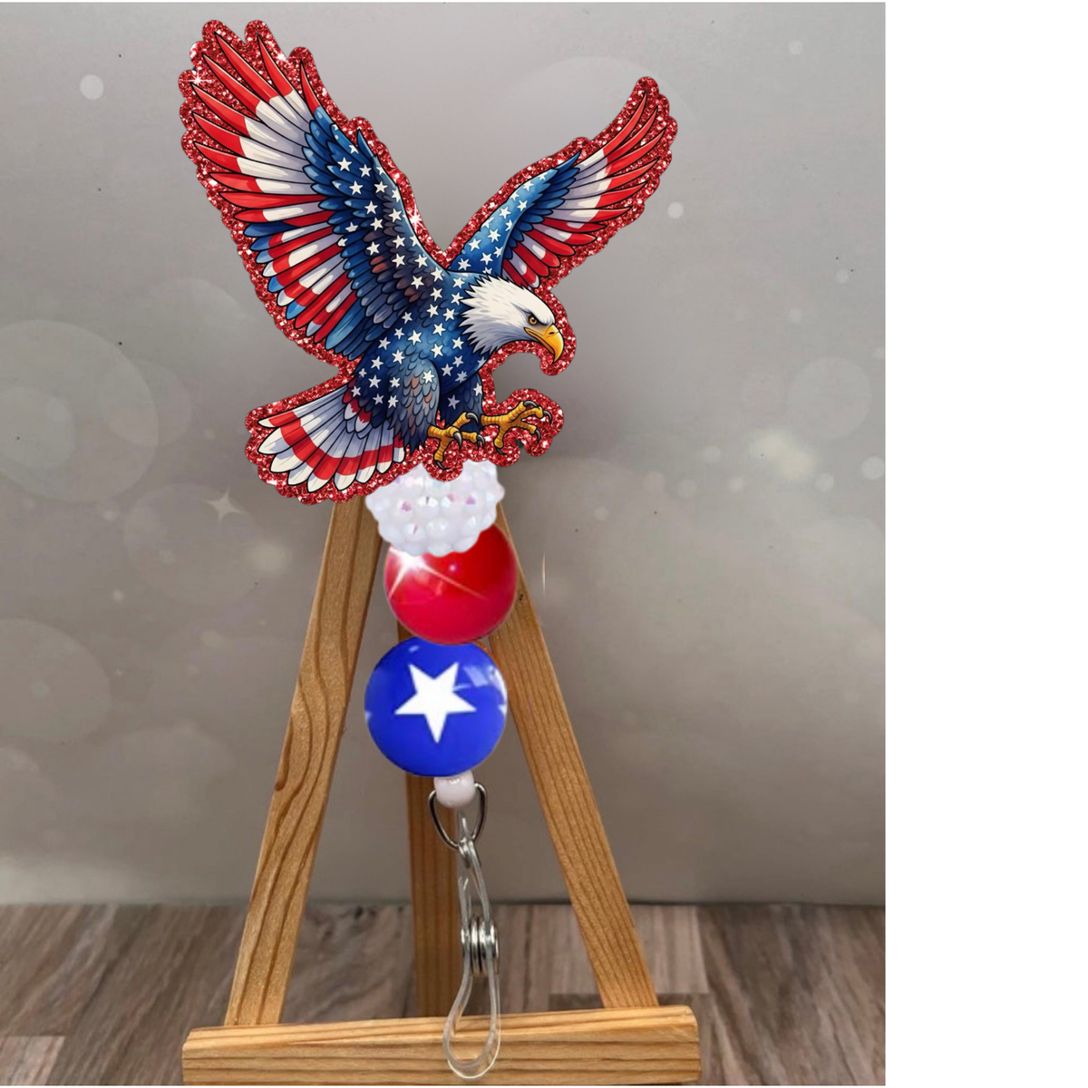 American Eagle Flag Badge Pull TheCraftNook