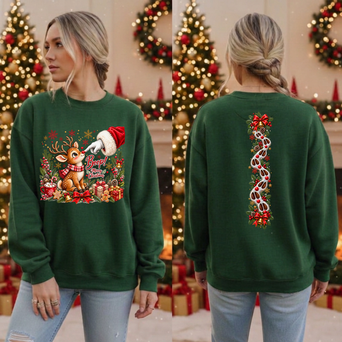 Boop Sweatshirt Front and back Graphics TheCraftNook