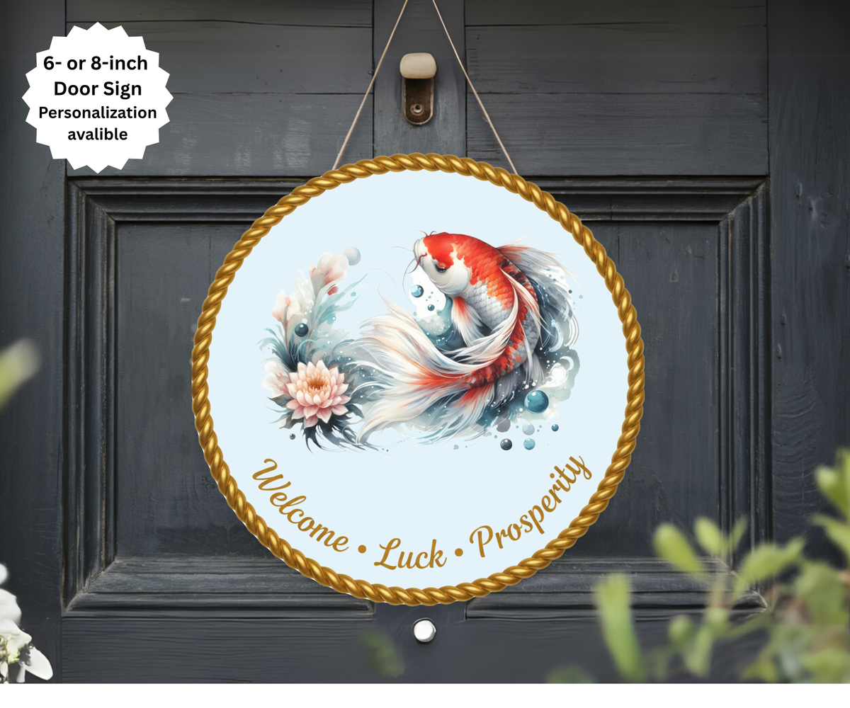 Koi Fish Door Signs TheCraftNook