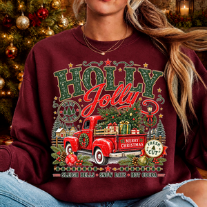 Holly Jolly farm Sweatshirt TheCraftNook