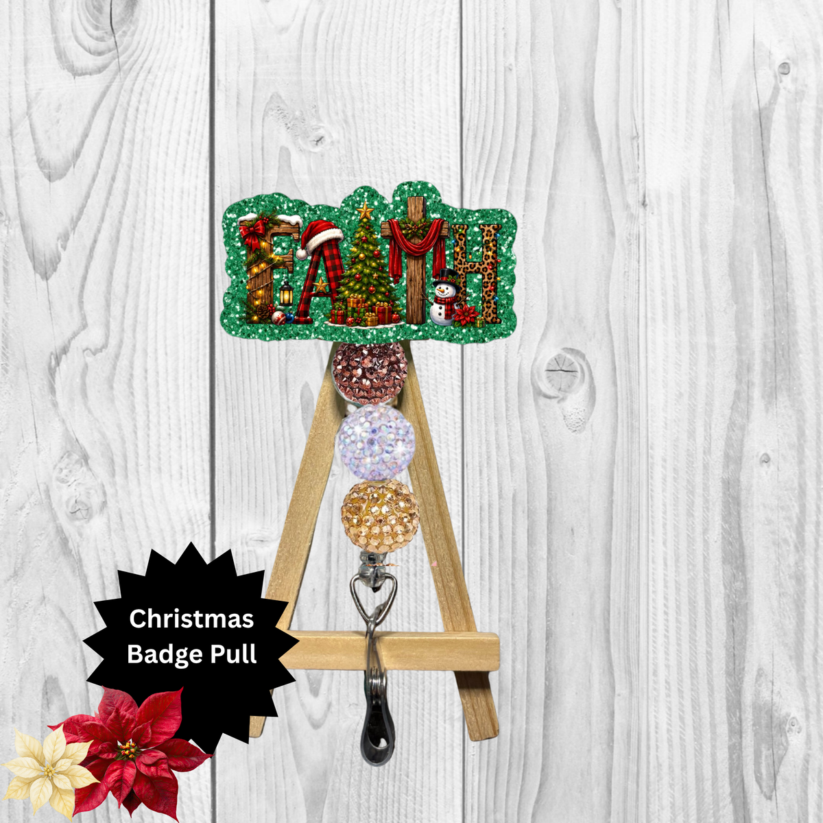 Christmas Faith Badge Pull TheCraftNook