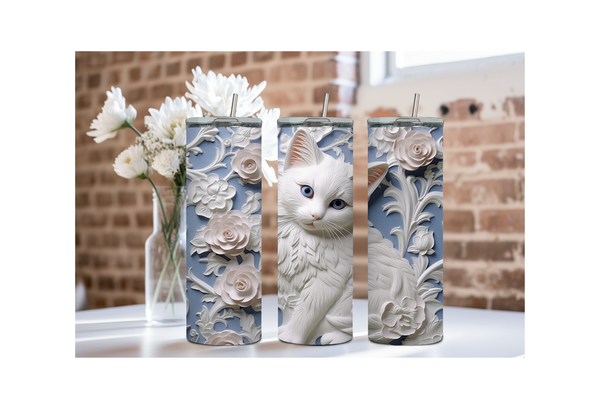 20 oz Sip with Cattitude tumbler TheCraftNook