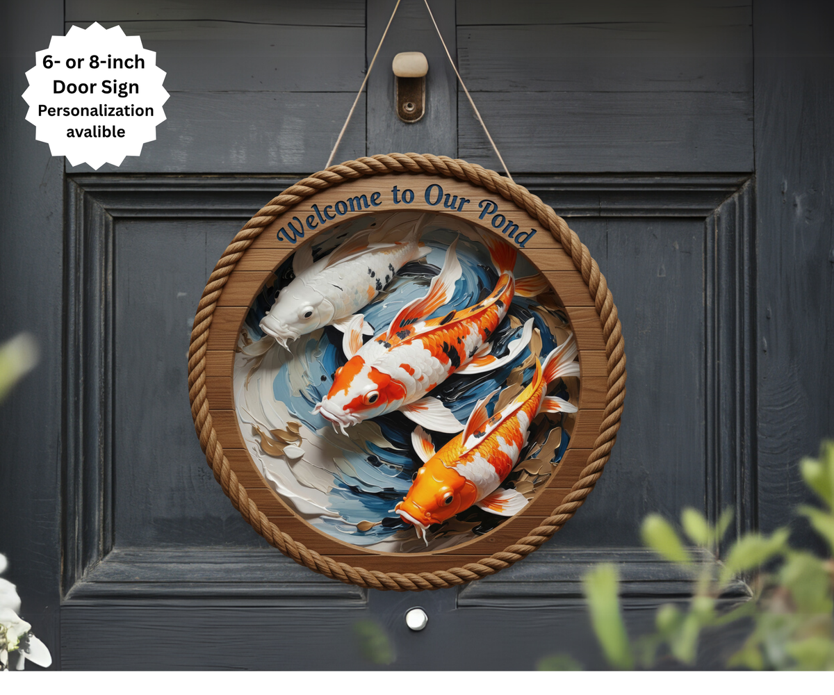 Koi Fish Door Signs TheCraftNook