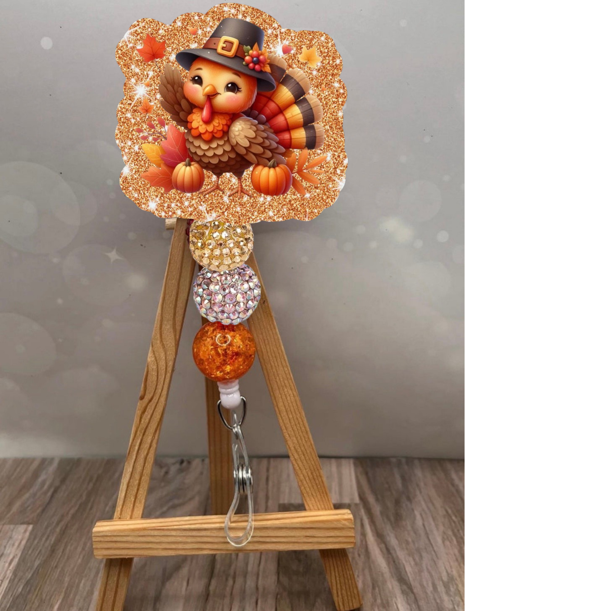 Cute Turkey Badge Pull