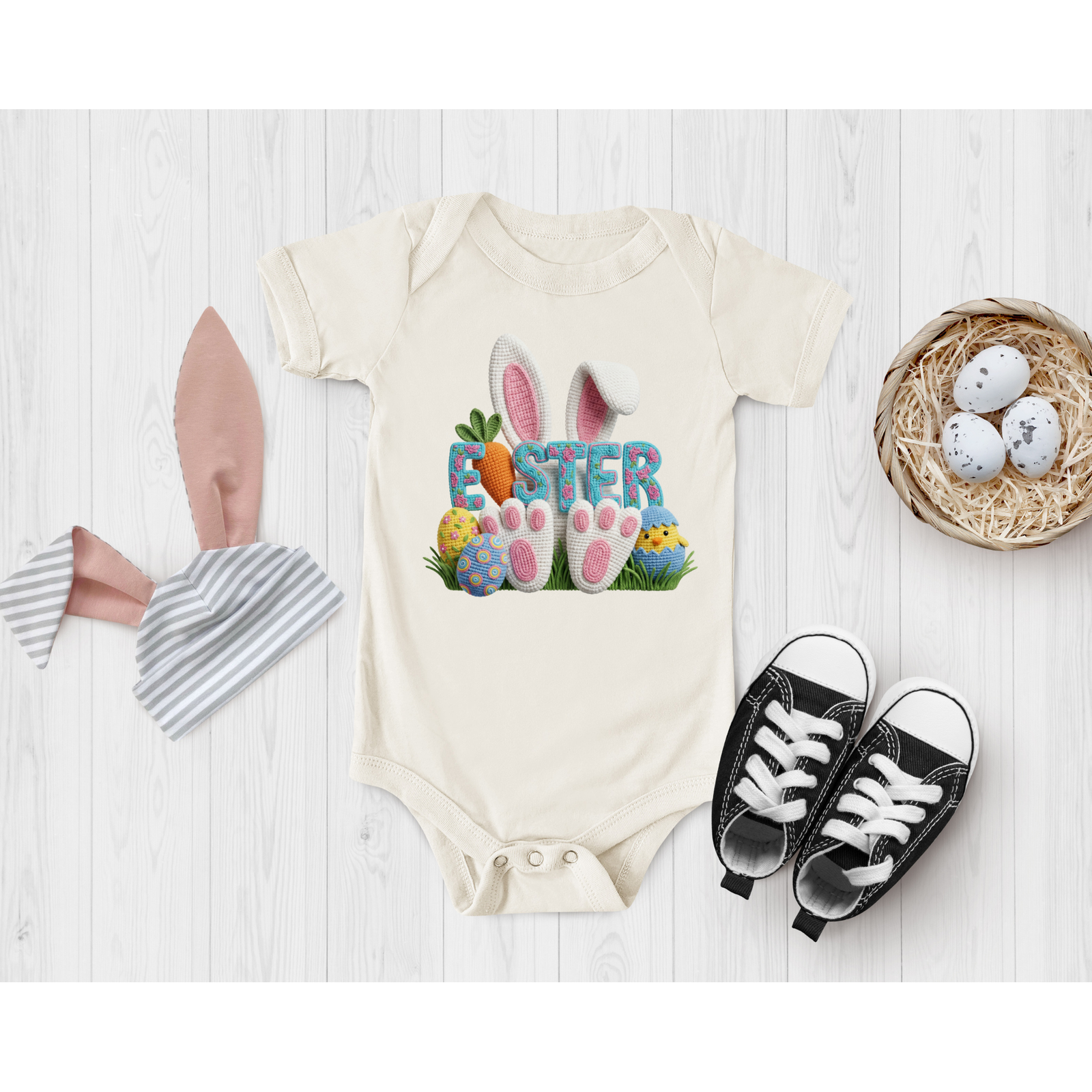 Easter Crochet Onesie TheCraftNook