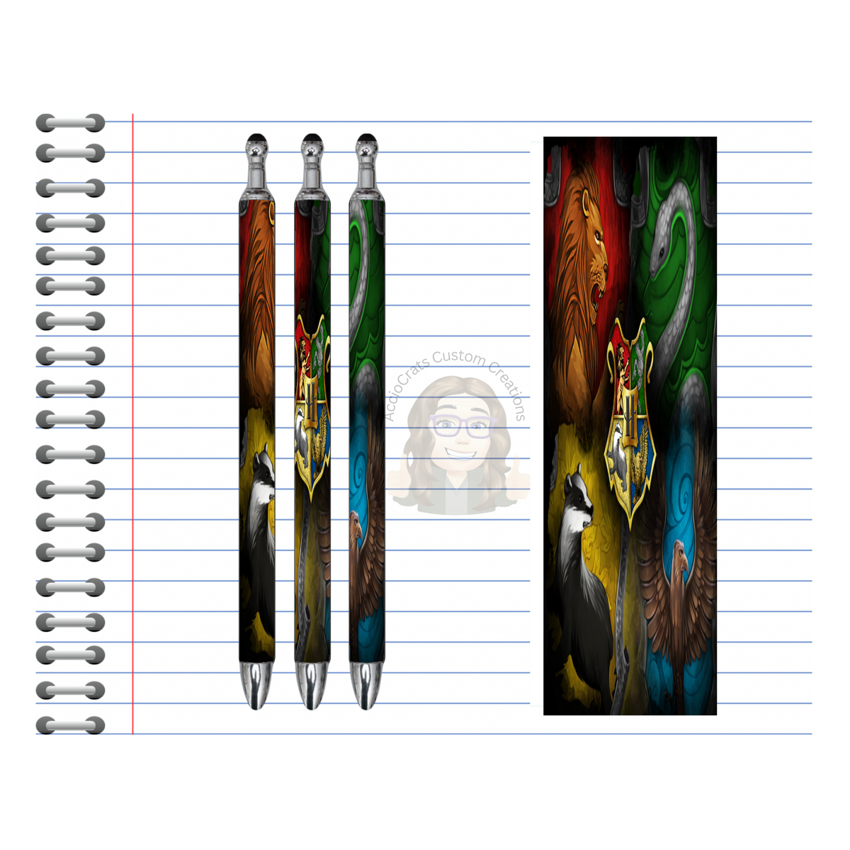 Refillable Pens, Wizard Images. Write with a little magic! ✨🪄Multiple options and Images available. TheCraftNook