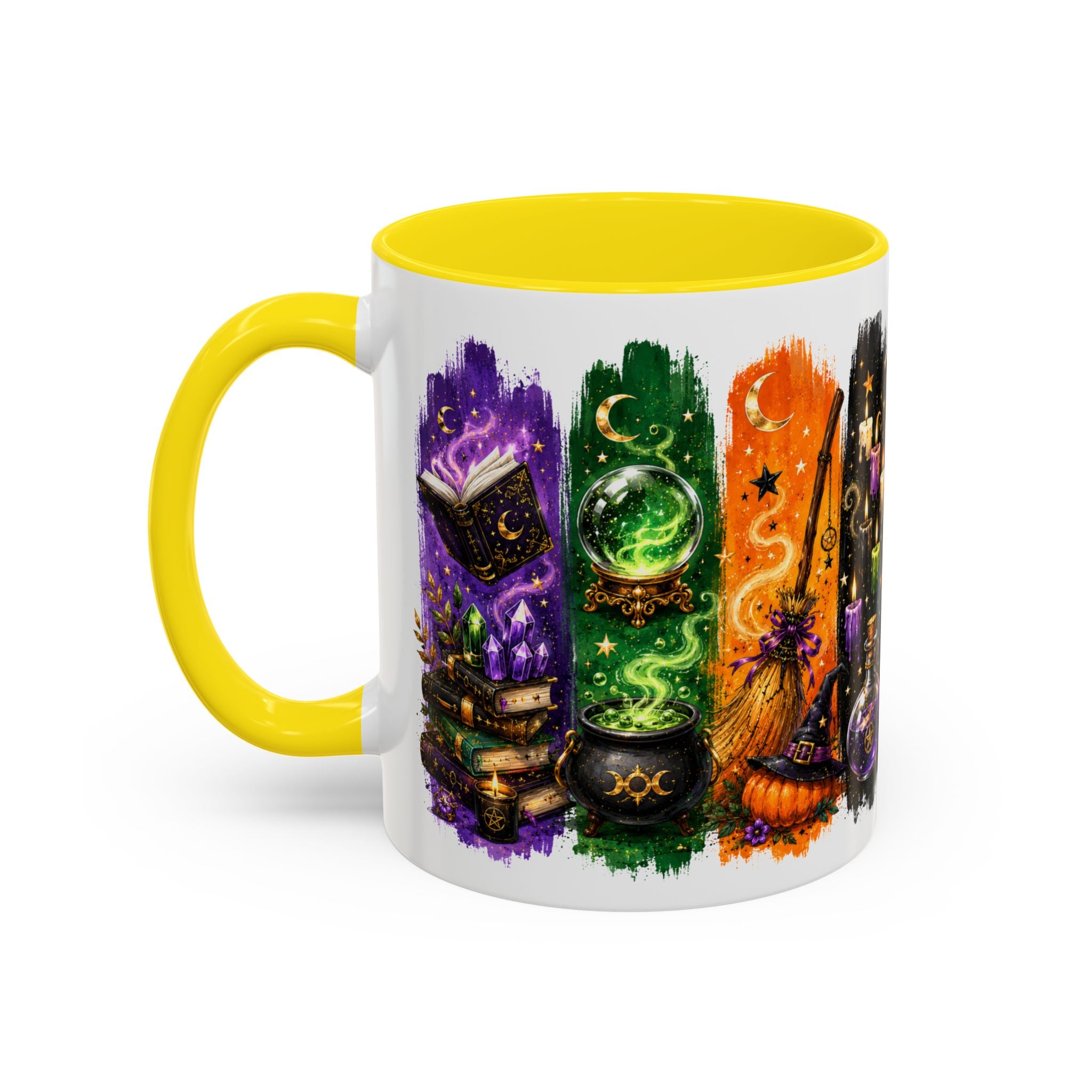 Autumn Alchemy Fueled by Potions & Coffee Accent Mug — Witchy Halloween Coffee Cup (11/15oz)