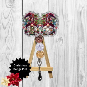 Christmas Light Gnome Badge Pull TheCraftNook