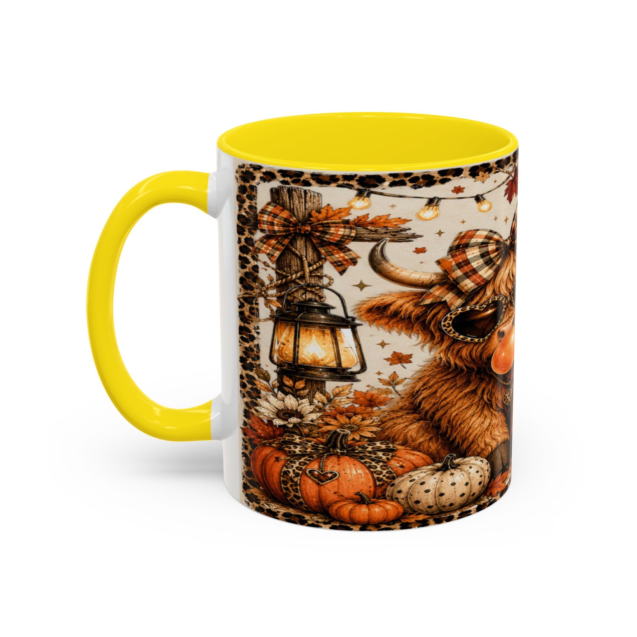 Hello Fall Accent Coffee Mug — Cozy Days, Warm Drinks & Good Vibes Autumn Mug