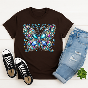 Bling Butterfly Graphic T-Shirt TheCraftNook