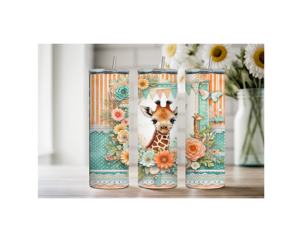 20-ounce Gentle Giraffe Whimsy Stainless Steel Tumbler. Multiple Images Available. TheCraftNook