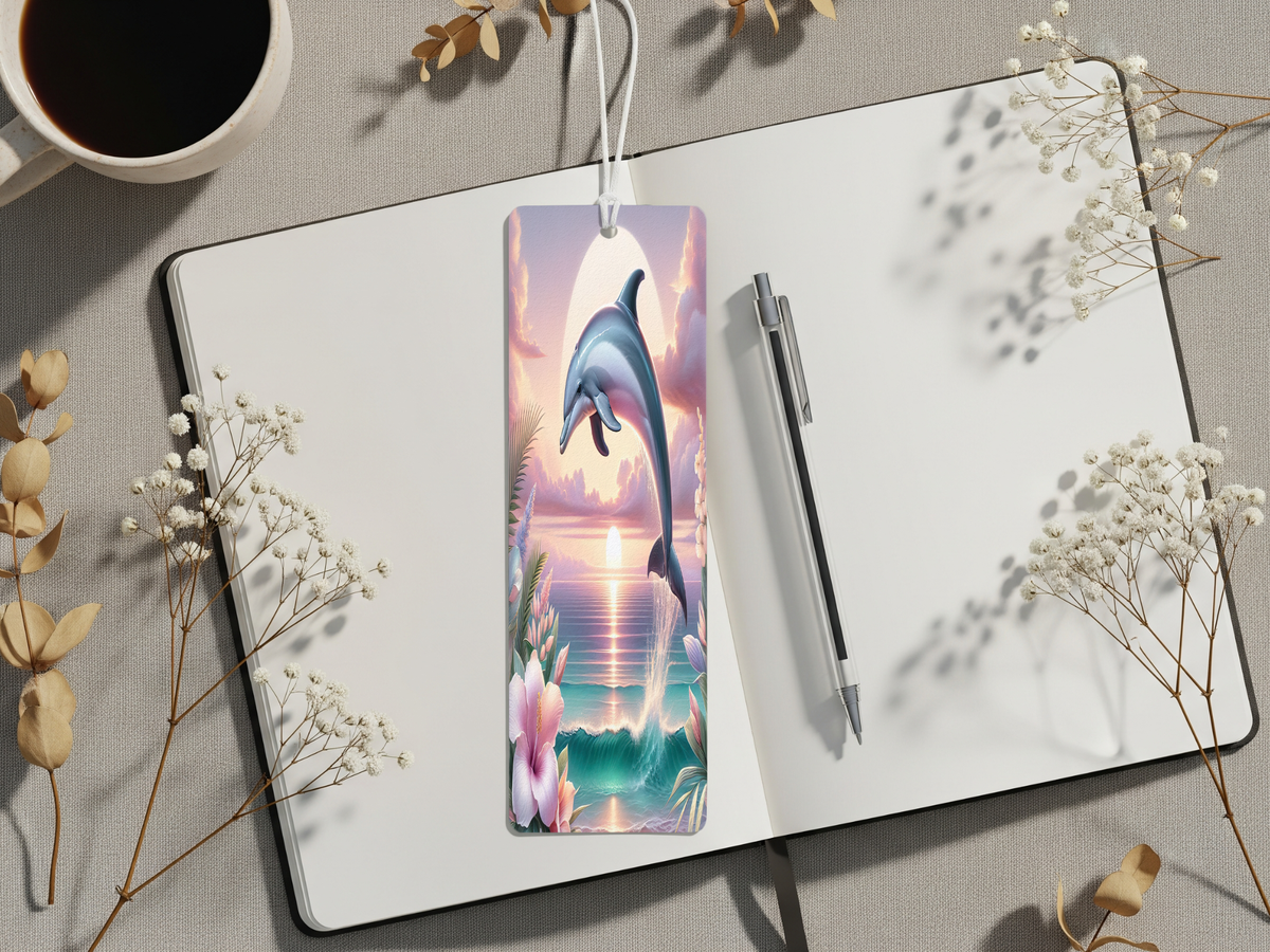 Aluminum Metal Bookmarks, Dolphin images. Make every chapter a splash! TheCraftNook