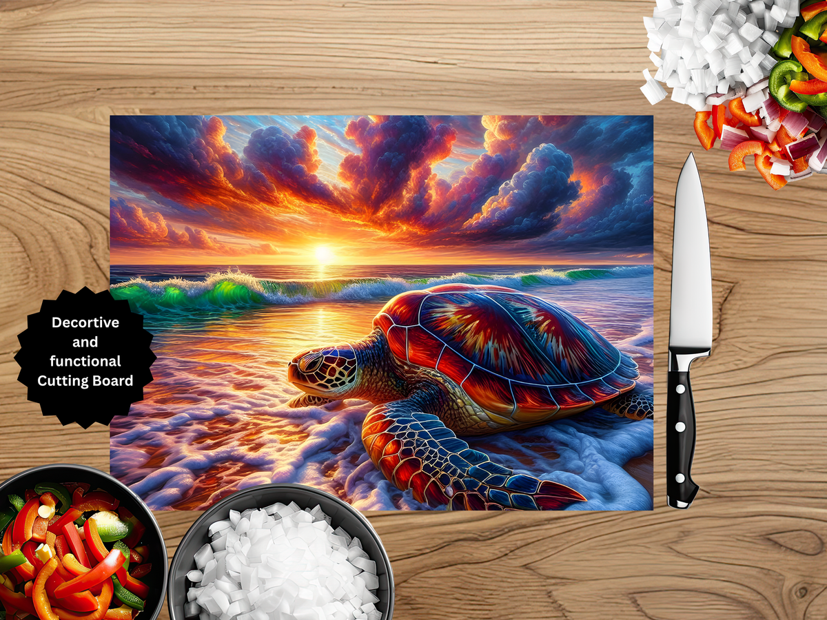 Sea Turtle Cutting Board TheCraftNook