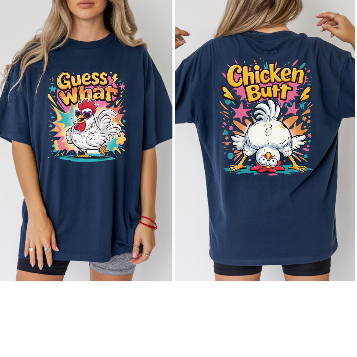 "Guess What? Chicken Butt!" Funny Graphic Tee TheCraftNook