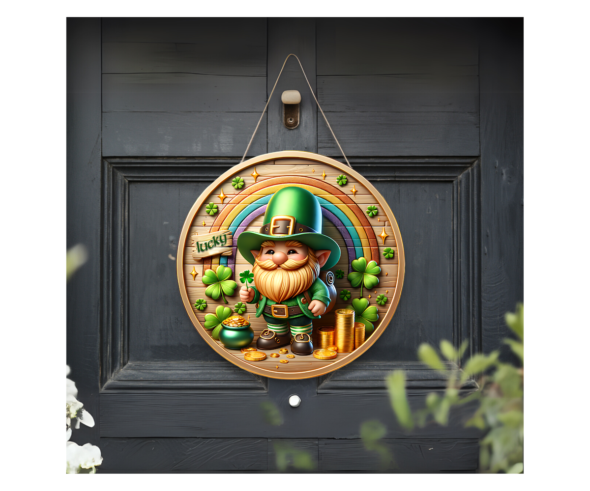 Lucky Charm Front Door Sign – St. Patrick’s Day Edition TheCraftNook