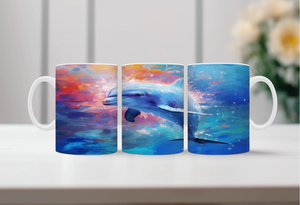 Flippin’ Cute Morning Mug, Dolphin coffee Mugs. Two sizes to choose from. TheCraftNook