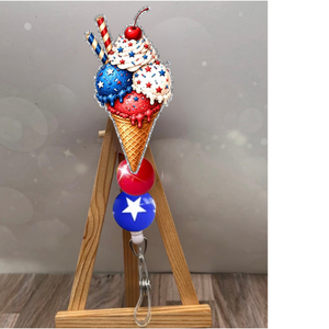 4th of July Ice Cream Badge Pull TheCraftNook