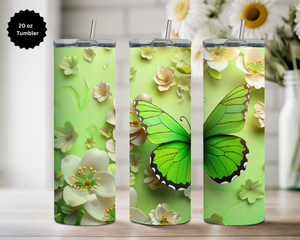 Butterfly 20 oz Stainless-Steel Tumblers. Multiple Sizes and Images Available. TheCraftNook