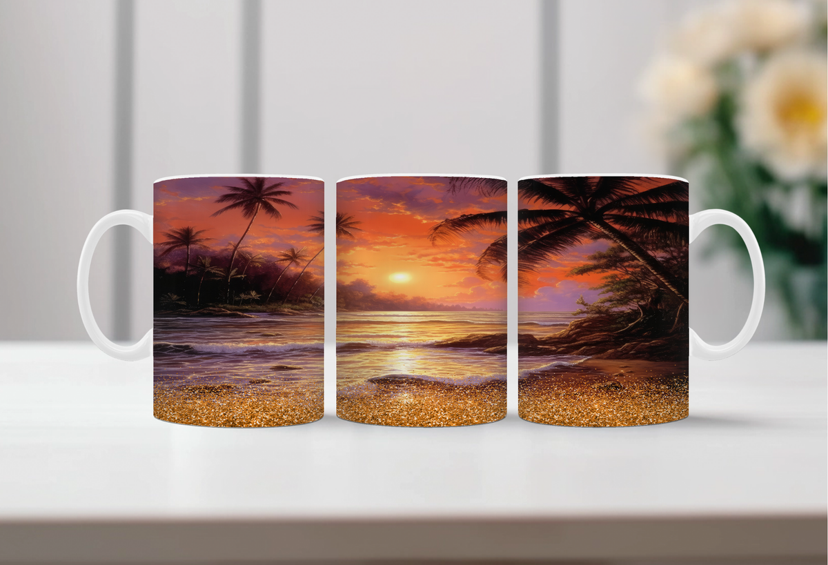 Beachy Bliss coffee mugs TheCraftNook