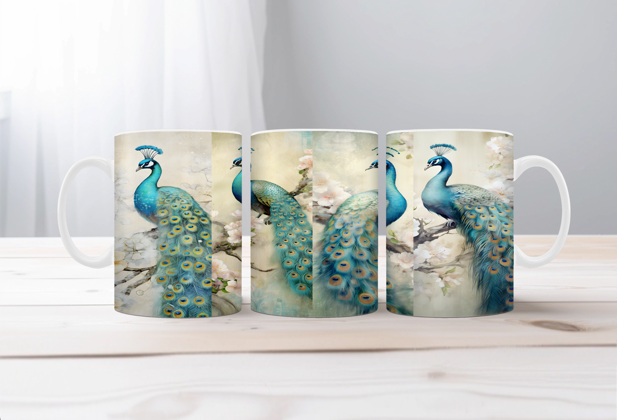 Peacock Magic Morning Mug