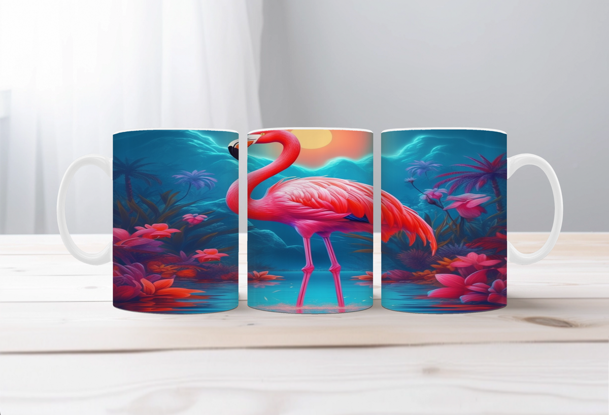 Sunshine & Whimsy Flamingo Mugs TheCraftNook