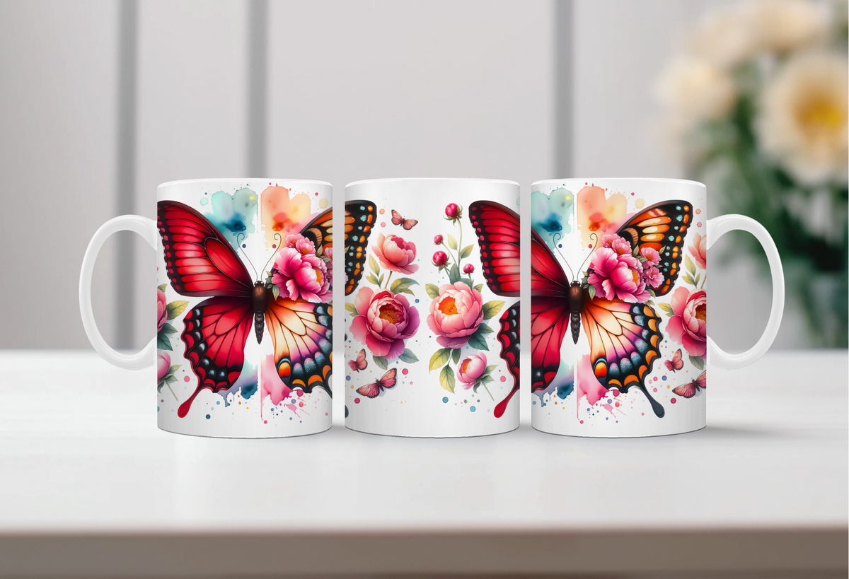Butterfly Mugs. Two Sizes and Multiple images to choose from. TheCraftNook