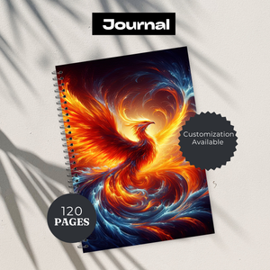 Phoenix Journal - 120 Page Lined Notebook for Writing & Planning TheCraftNook