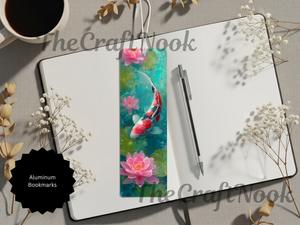 Koi Fish Bookmarks – Handcrafted Metal Bookmarks with Beads & Glitter TheCraftNook
