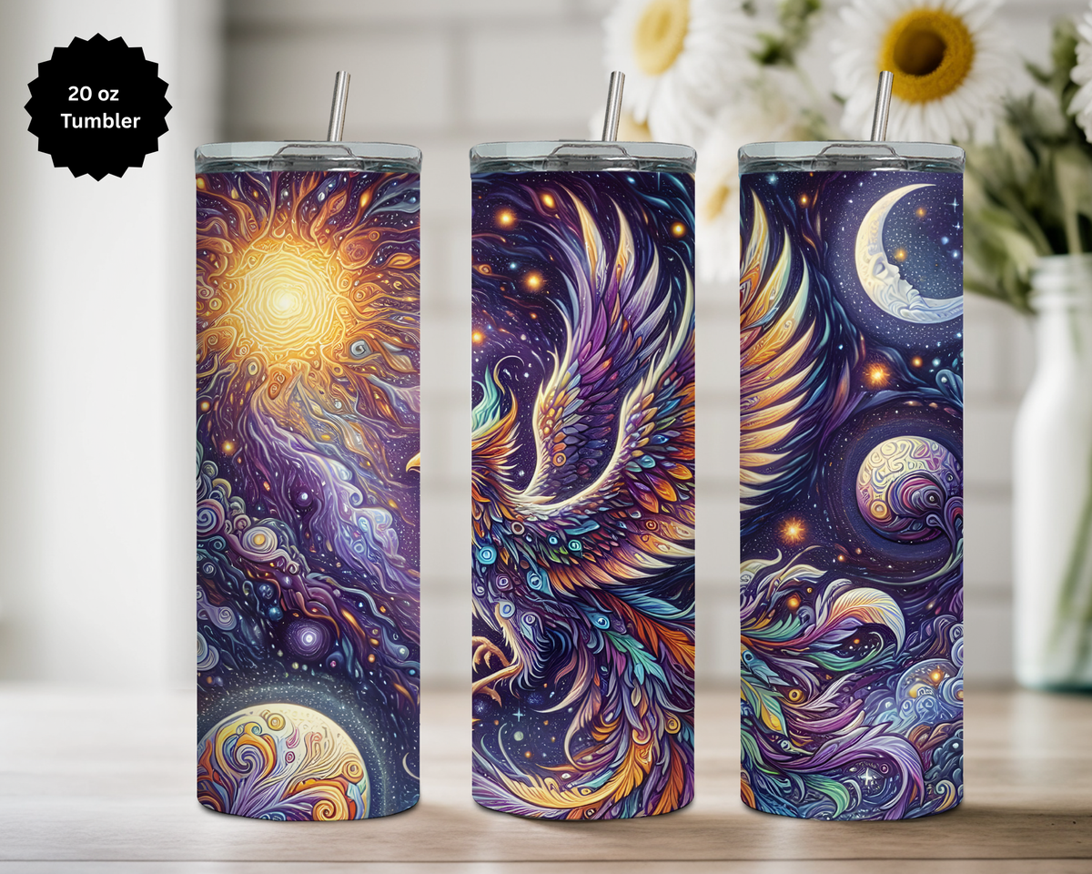 Phoenix 20 oz Stainless Steel Tumbler - Rise & Shine Collection TheCraftNook