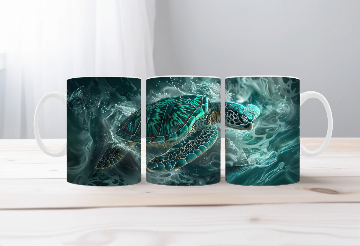 Shell‑O Sunshine Sea Turtle Mugs TheCraftNook