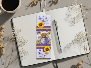 Aluminum Metal Bookmarks, Highland Cow Images For readers who prefer their page‑holders with bangs and horns TheCraftNook
