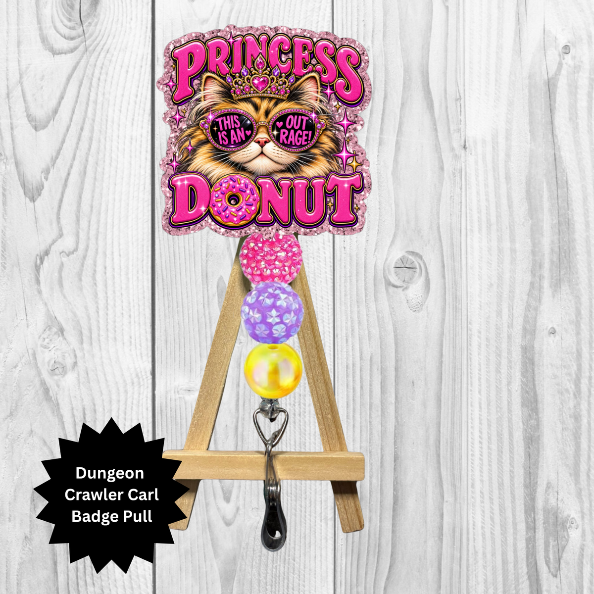 DCC Princess Donut Badge Pull | Dungeon Crawler Carl TheCraftNook