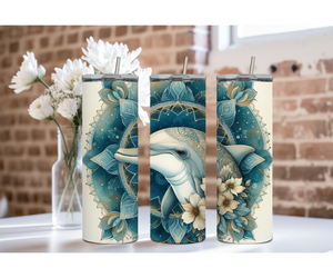 Splash of Happiness Dolphin – 20 oz Stainless-Steel Tumblers. Multiple Sizes and Images Available. TheCraftNook