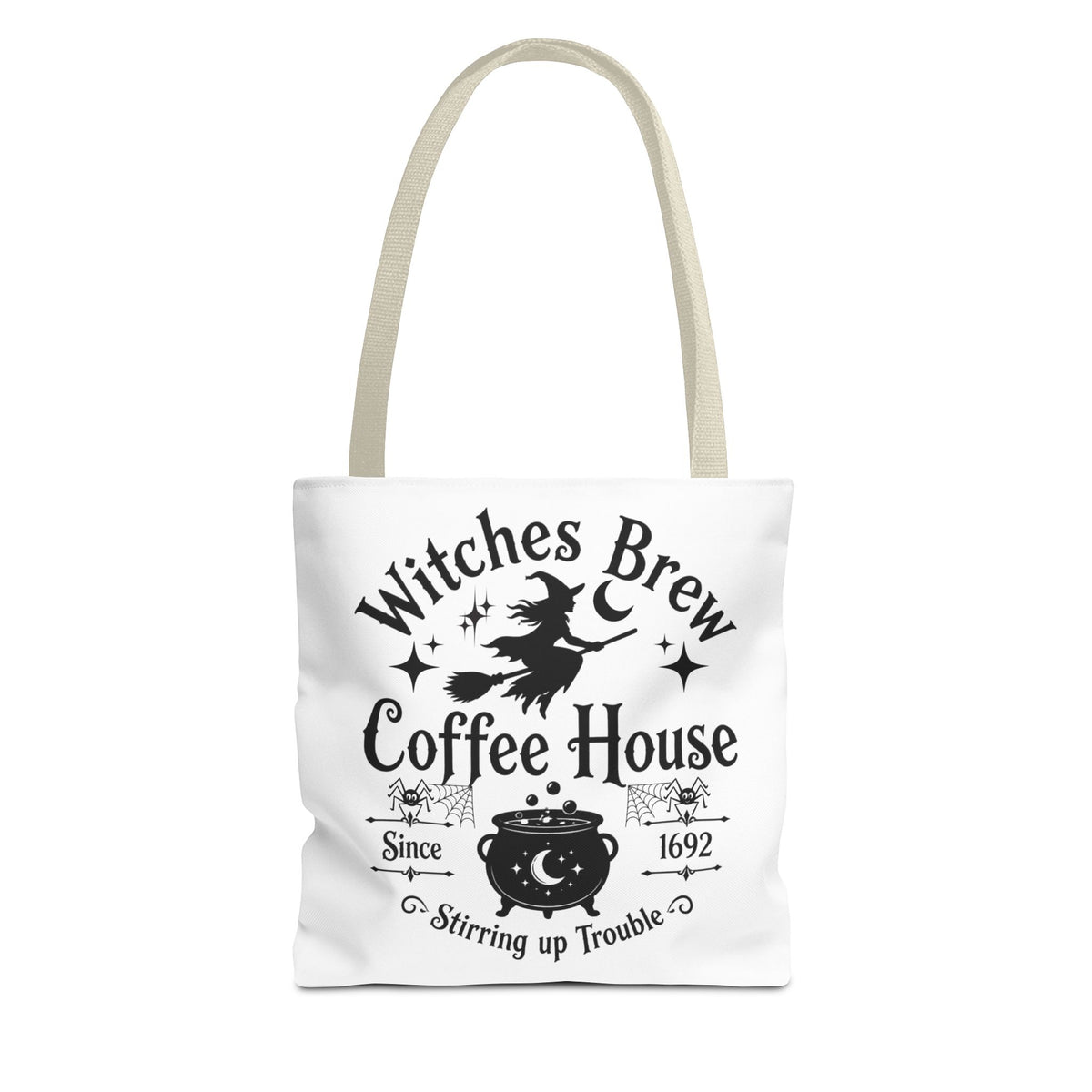 Witches Brew Coffee House Halloween Tote Bag | All-Over Print Printify