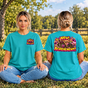 New Achievement T-shirt Pocket and back graphics TheCraftNook