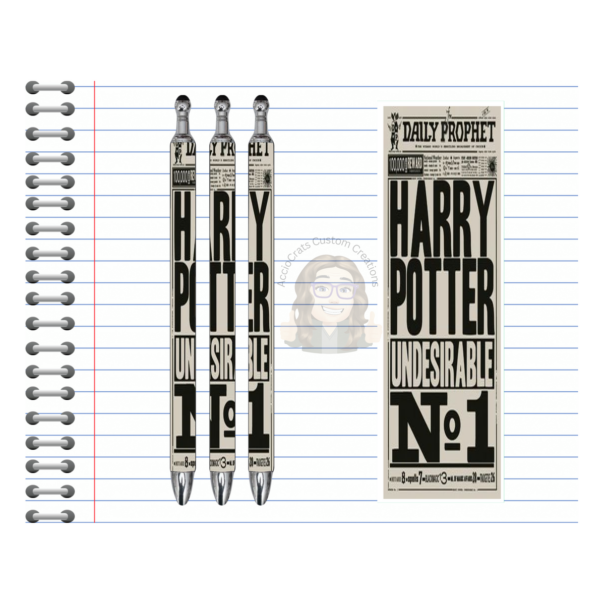 Refillable Pens, Wizard Images. Write with a little magic! ✨🪄Multiple options and Images available. TheCraftNook