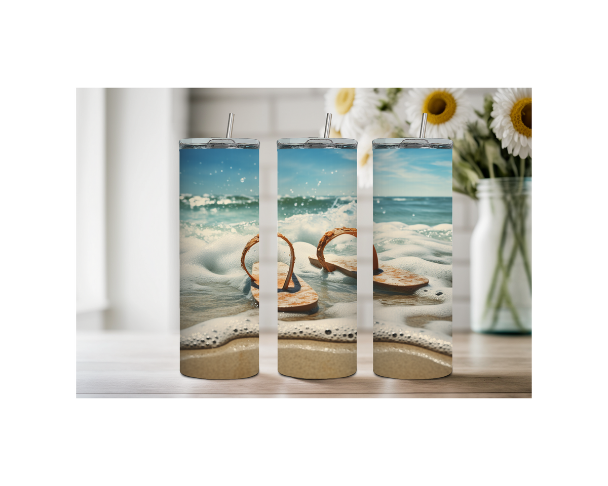20 oz Beach Bliss Stainless Steel Tumblers, Multiple images to Choose from. TheCraftNook